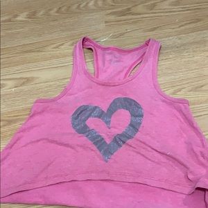 pink heart crop top
